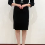 لباس مجلسی مدل کلاسیک ایران مزون (نمای جلو)