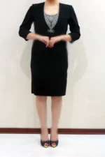 لباس مجلسی مدل کلاسیک ایران مزون (نمای جلو)