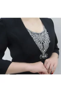 لباس مجلسی مدل کلاسیک ایران مزون (کار روی سینه)