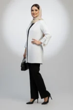 کت زنانه سفید فارمد - تصویر 3