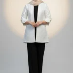 کت زنانه سفید فارمد