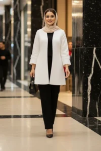 کت زنانه سفید فارمد - تصویر 5